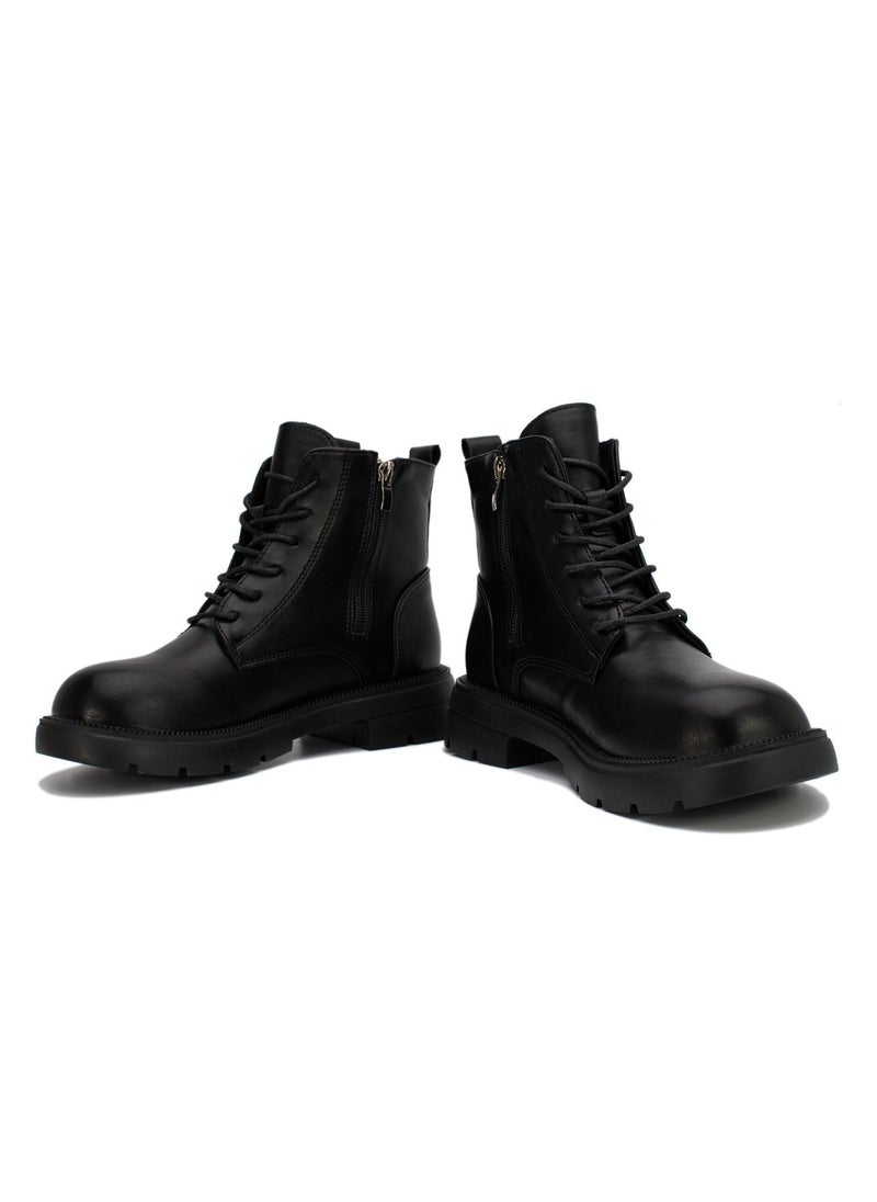 Lucky Kids - Lucky Kids Classic Lace Up & Side Zipper Unisex Chelsea Boots With Comfortable Non-slip Anti Skid Soles For Outdoor Walking & Fashion - Image 1