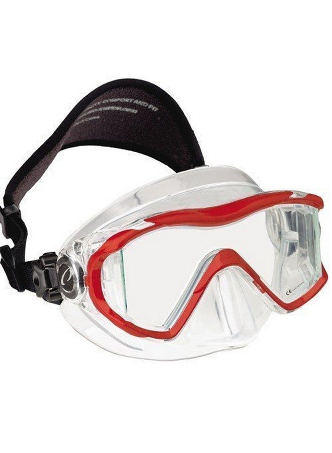 قناع أيون 3X مع حزام نيو أحمر/شفاف