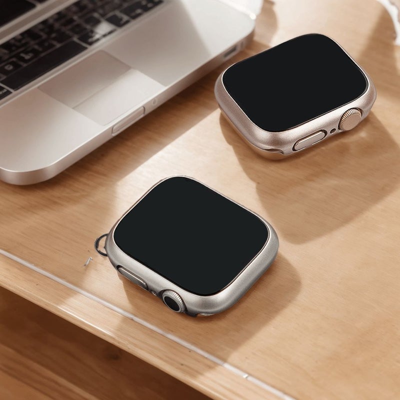 45mm Tempered Glass Screen Protector Case Cover for Apple Watch Series 7 8 9 Multiple Colors - Image 2