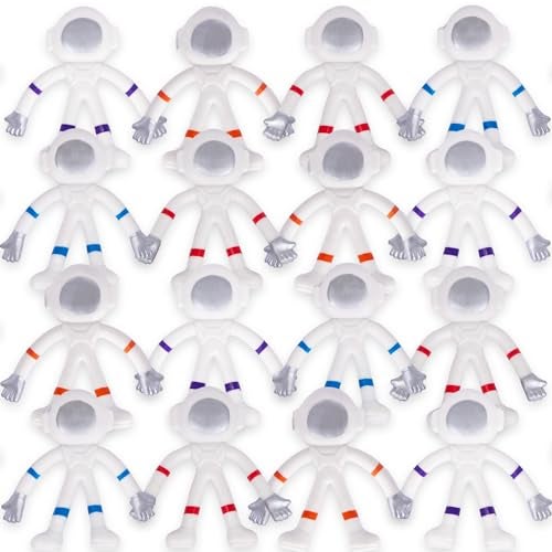 ArtCreativity 48 Piece Mini Bendable Astronaut Figurines Astronaut Toys in 4 Assorted Colors Space Party Favors and Stress Relief Fidget Toy Space Themed Party Favors for Kids - Image 5