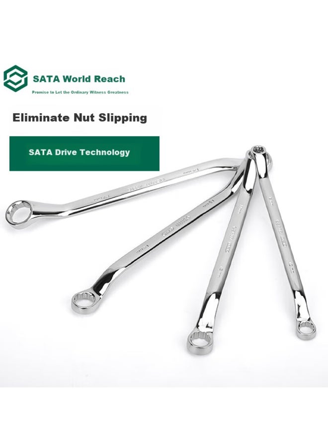 Sata Full-polished Double-headed Plum Wrench Automotive Repair Double Plum Board Hand Tool 22x24mm 42209 - Image 2