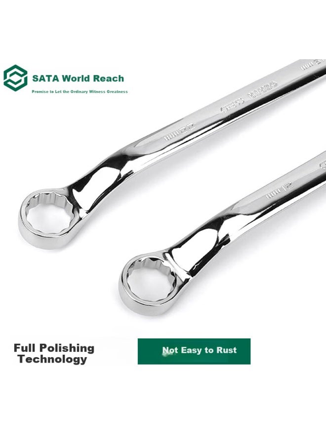 Sata Full-polished Double-headed Plum Wrench Automotive Repair Double Plum Board Hand Tool 22x24mm 42209 - Image 3