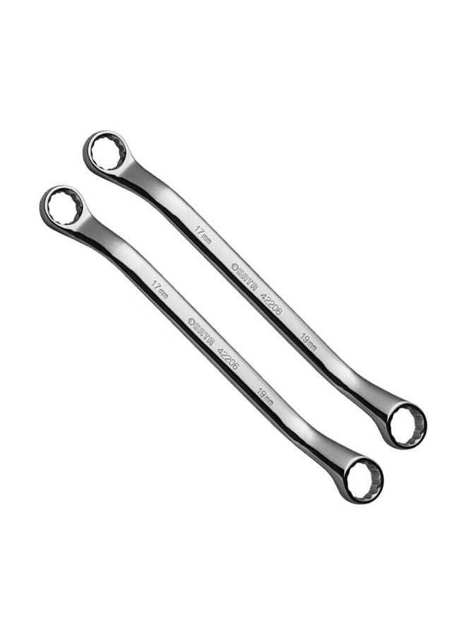 Sata Full-polished Double-headed Plum Wrench Automotive Repair Double Plum Board Hand Tool 22x24mm 42209 - Image 4
