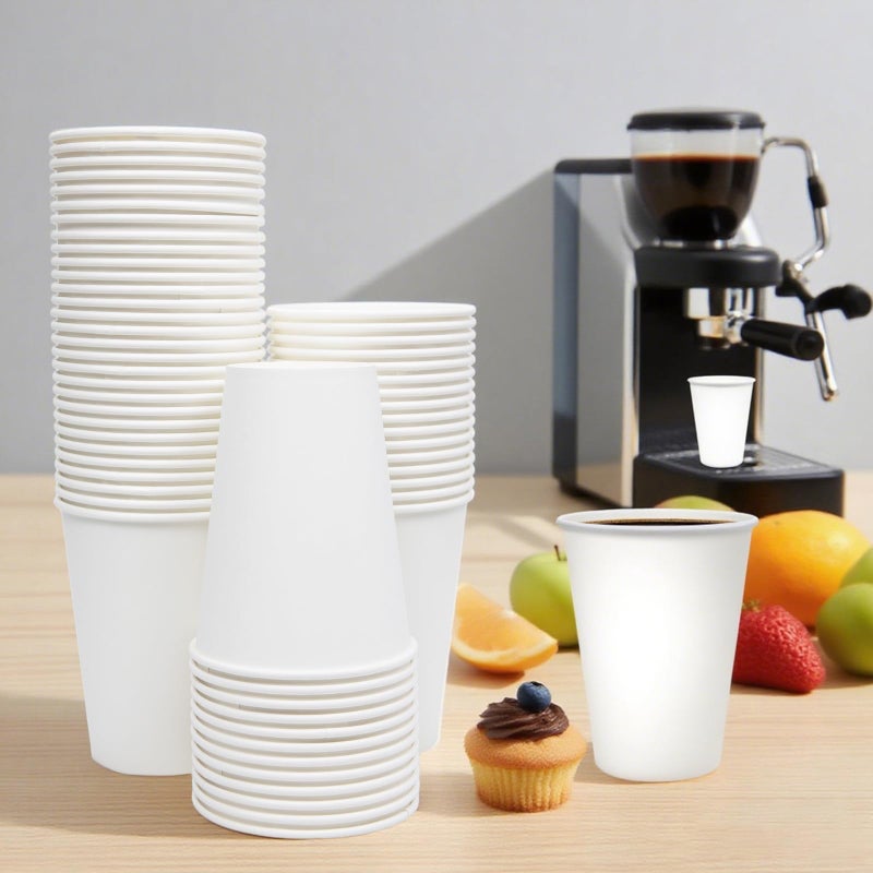 Cxsel Coffee Cups, 100 Count 12 Oz Paper Cups, Disposable Cups for Hot and Cold, Disposable Coffee Cups for Office Home Party - Image 5