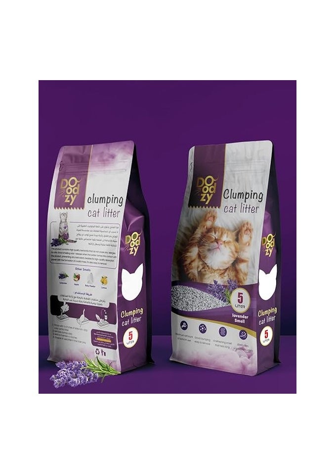 Doodzy - Clumping Cat Litter from Doodzy, 5 Liters (Light Purple). - Image 1