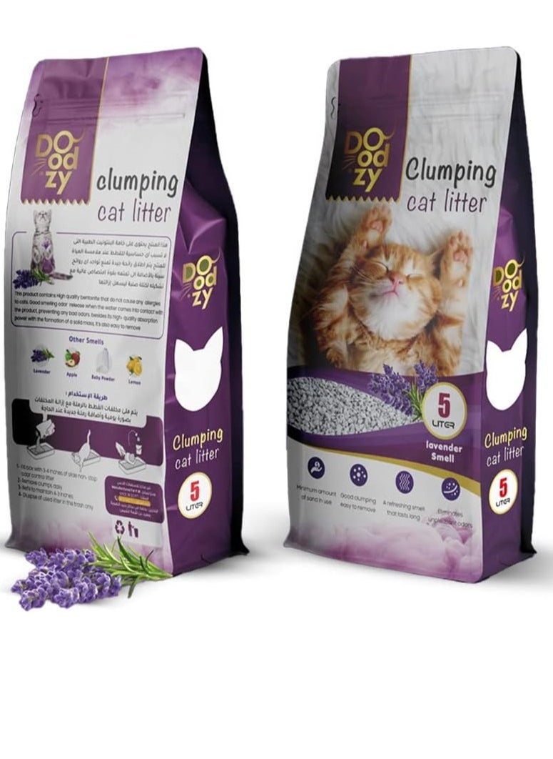 Doodzy - Clumping Cat Litter from Doodzy, 5 Liters (Light Purple). - Image 1