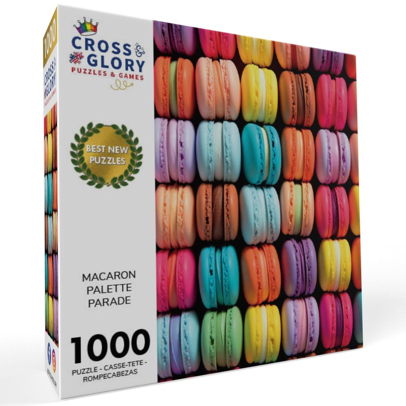 Cross & Glory - Macaron Palette Parade - 1000 Piece Jigsaw Puzzle for Adults | Vibrant Colors | Satin Finish for Less Glare | 20x27 Inches - Image 2