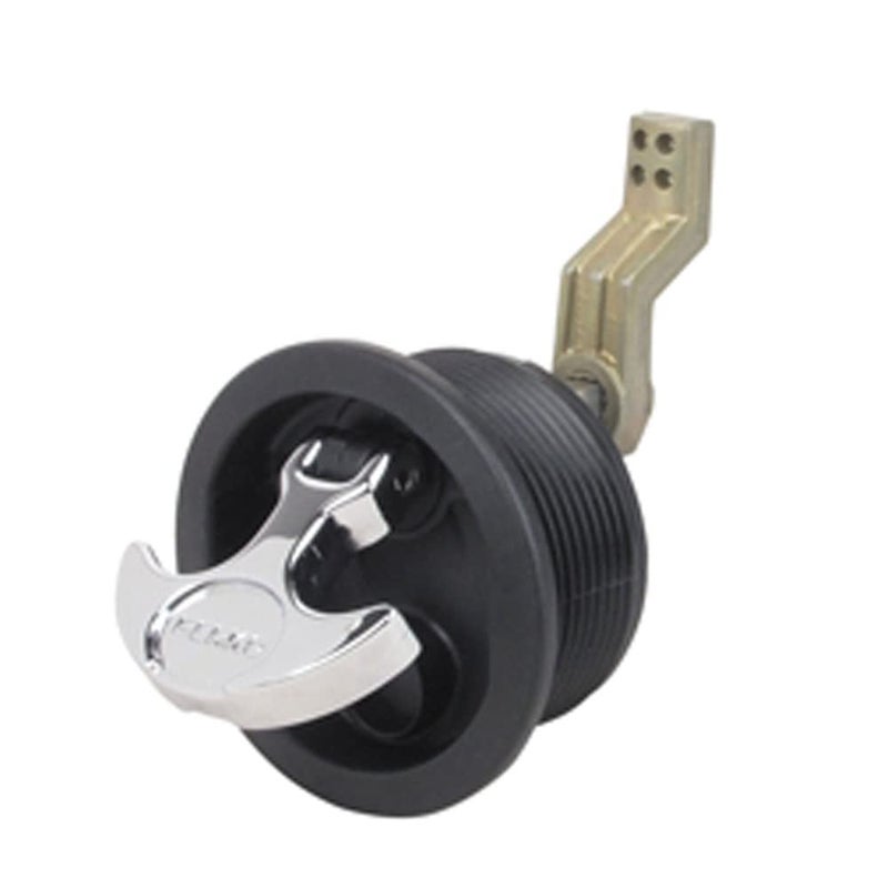 Perko Perko 1092DP1BLK Surface-Mount Non-Locking Latch for 1/8" to 3/4" Thick Smooth/Carpeted Surface, Fits 2-1/2" Hole - 3/4" to 2-3/8" Cam Bar, Black 