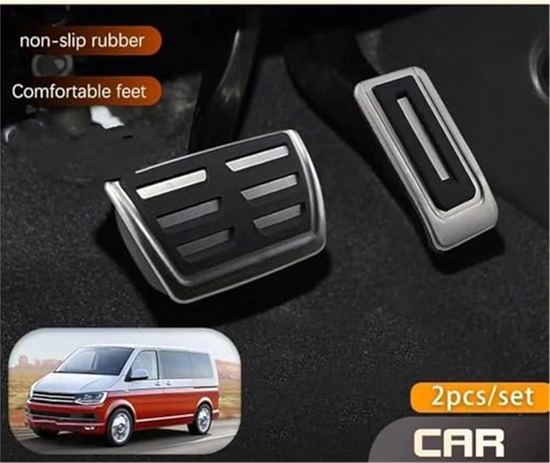 Vuzmode Stainless Steel Pedal Pad Set for VW Transporter - Image 4