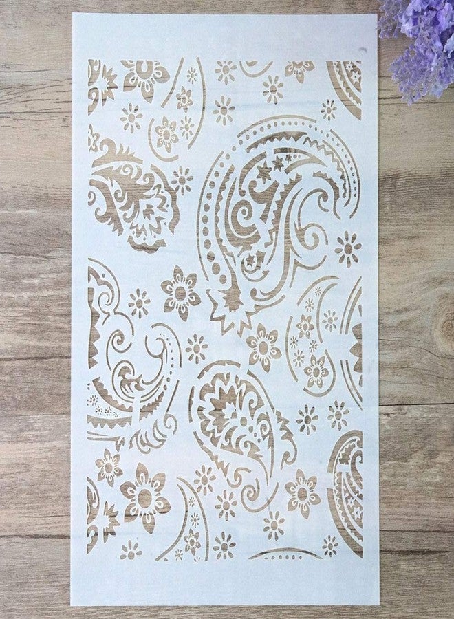 SLGIFT DIY Decorative Paisley Stencil Template for Painting on Walls Furniture Crafts (A4 Size) - Image 1