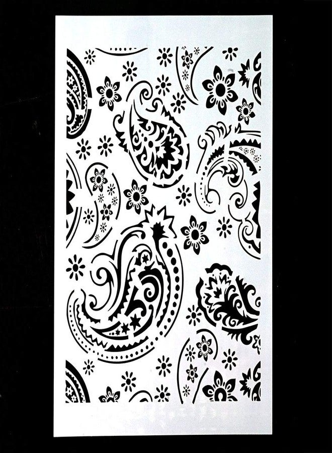 SLGIFT DIY Decorative Paisley Stencil Template for Painting on Walls Furniture Crafts (A4 Size) - Image 2