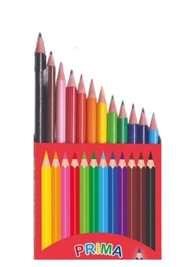 PRIMA Prima Colored Pencils - Pack of 12 short colored pencils - multi-colored  - Image 1