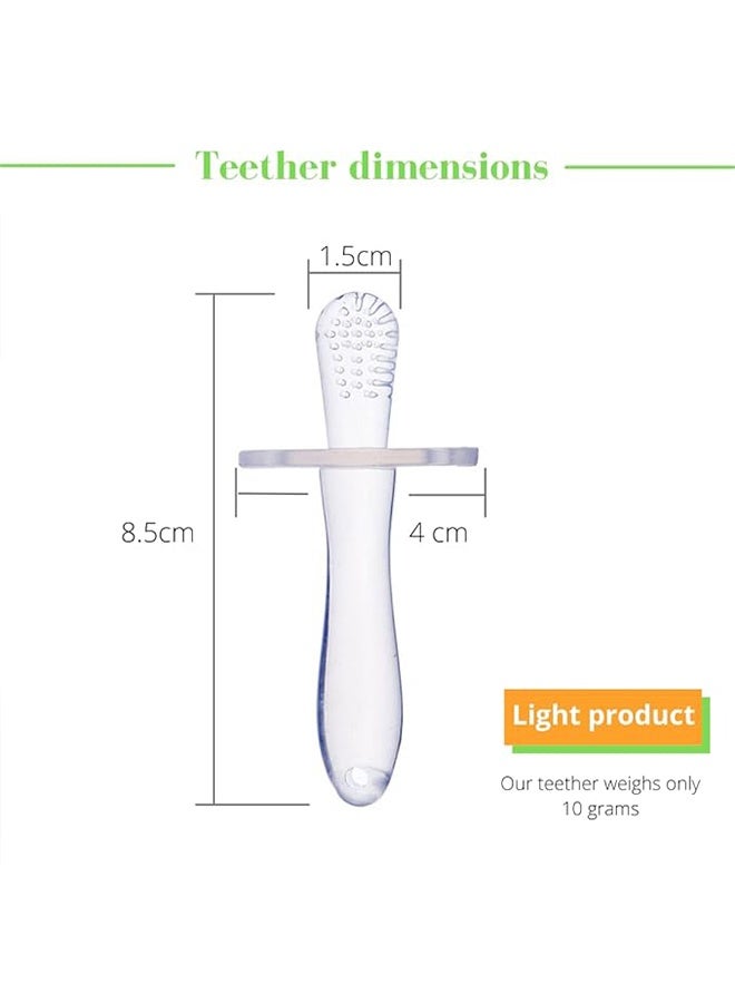 2PCS Baby Teething Toys, Teething Toys, Mushroom Teether Toy, Teether for Baby Silicone Teething Brush Tool Ring Toy - Image 2