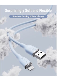VOLTME Powerlink Moss USB A to Lightning Cable for iPhone 14/13/ 12 Pro Max / 12/11 Pro/X/XS/XR / 8 Plus (1.2m) 3A Zinc-Alloy Connector - Blue  - Image 3