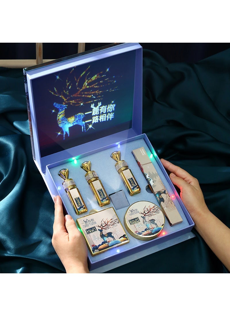 Generic Valentines Day gift for girlfriend wife creative practical makeup gift box suit high-end birthday gift for girls Special With you all your life along the way