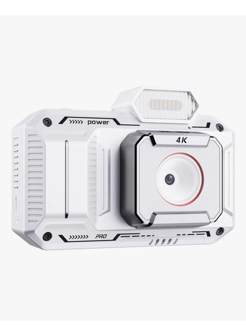 porodo 48MP Full HD 1080 Digital Camera With 18X digital Zoom and 2.88" Display / Photo Flash / 20 Beauty Filters / 1.5H Video Recording / 2-3H Photo Capture - White - Image 1