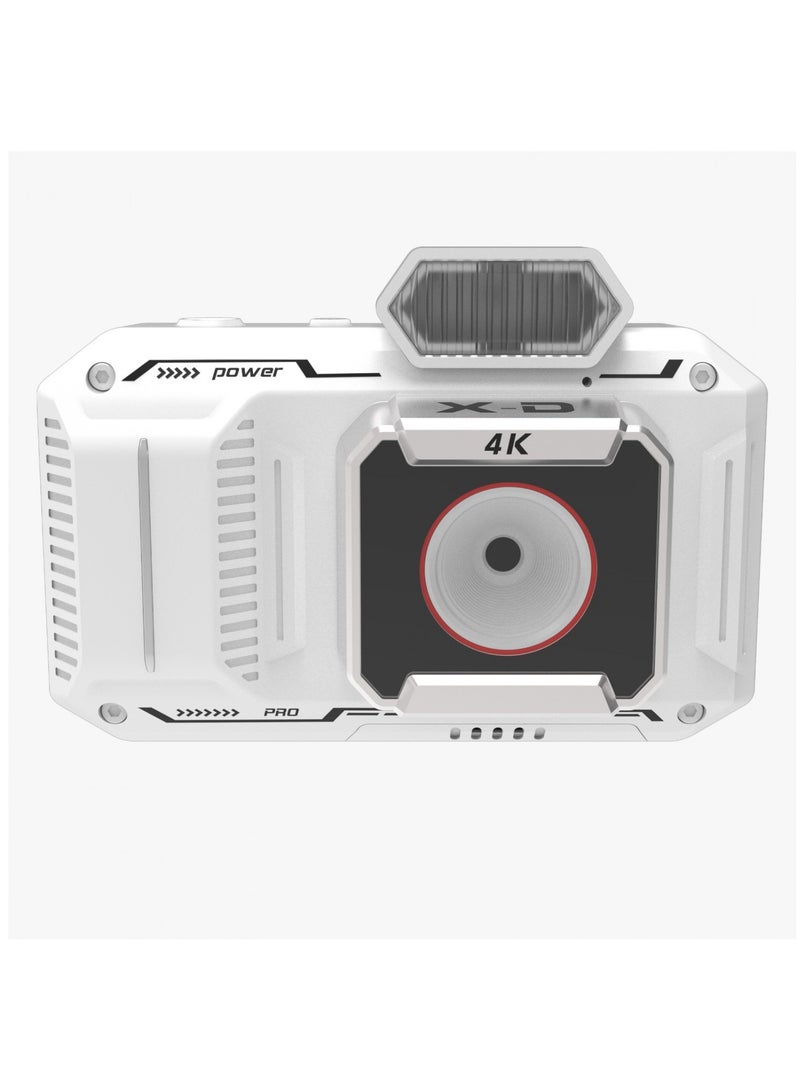 porodo 48MP Full HD 1080 Digital Camera With 18X digital Zoom and 2.88" Display / Photo Flash / 20 Beauty Filters / 1.5H Video Recording / 2-3H Photo Capture - White - Image 3