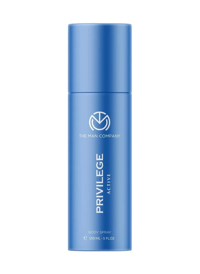 The Man Company Privilege Active Deodorant For Men, Premium Body Spray, Long-Lasting Fragrance, Perfect Deo For Everyday Use, 150 ML