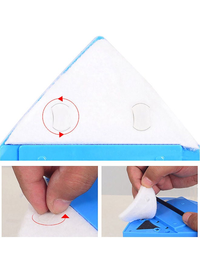 NIBEMINENT Triangular Double-Sided Magnetic Window Scraper White/Red - Image 4