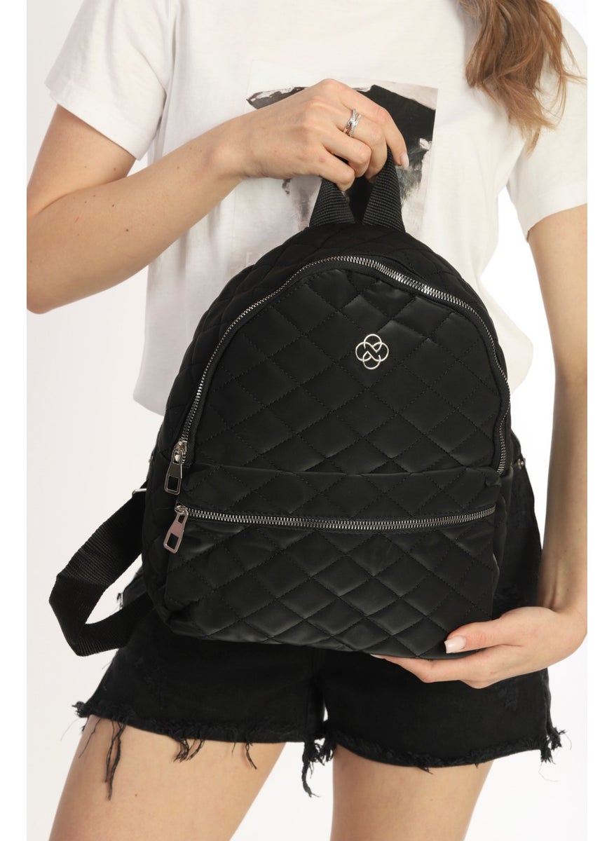 tonny black - Original Women Waterproof Quilted Adjustable Shoulder Strap School Course Sports Work Daily Backpack - Image 1