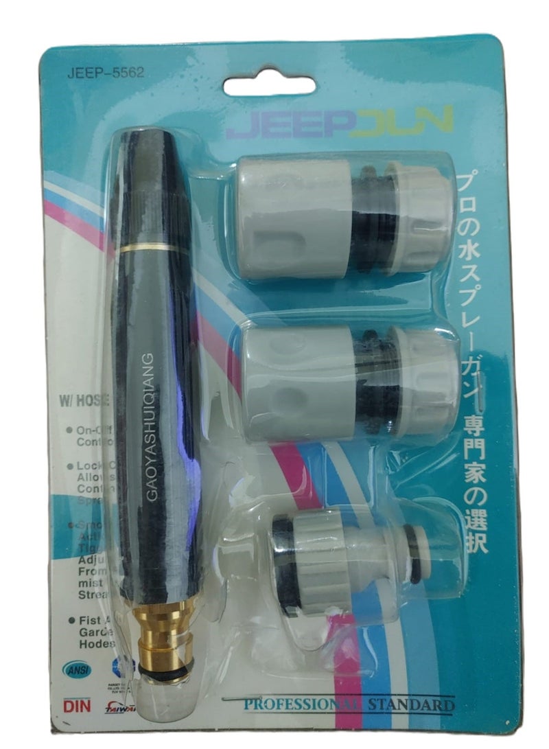 High-Pressure Water Hose Nozzle Gun – Metal Alloy Sprayer with Quick Connector – Ideal for Car Wash, Garden Watering, and Outdoor Cleaning in Egypt - Image 1