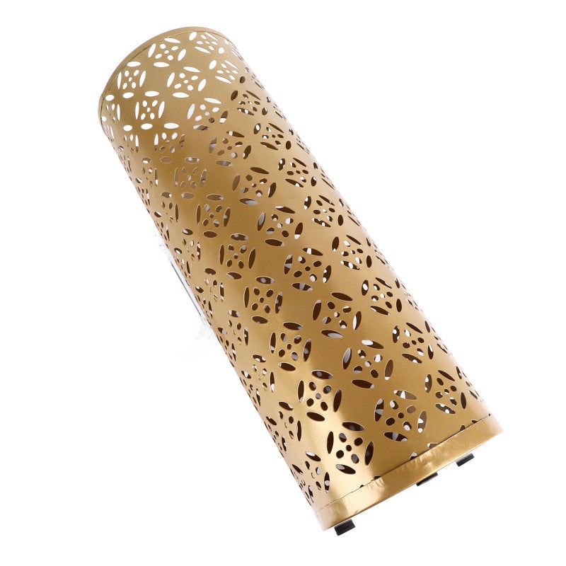 Umbrella Stand: Gold M Size - Rust Proof Premium Metal Compact Space Saving Hollow Design Umbrella Holder for Entryway Office Home - Image 3