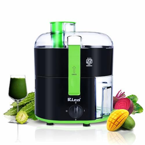Rico 350W Electric Juicer made with Japanese Technology | ISI Marked & Fully Automatic | Portable, Compact Design, Slow Juicing Process to Extract Maximum pulpy Juice from Fruits & Vegetables - Image 1