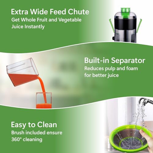 Rico 350W Electric Juicer made with Japanese Technology | ISI Marked & Fully Automatic | Portable, Compact Design, Slow Juicing Process to Extract Maximum pulpy Juice from Fruits & Vegetables - Image 5