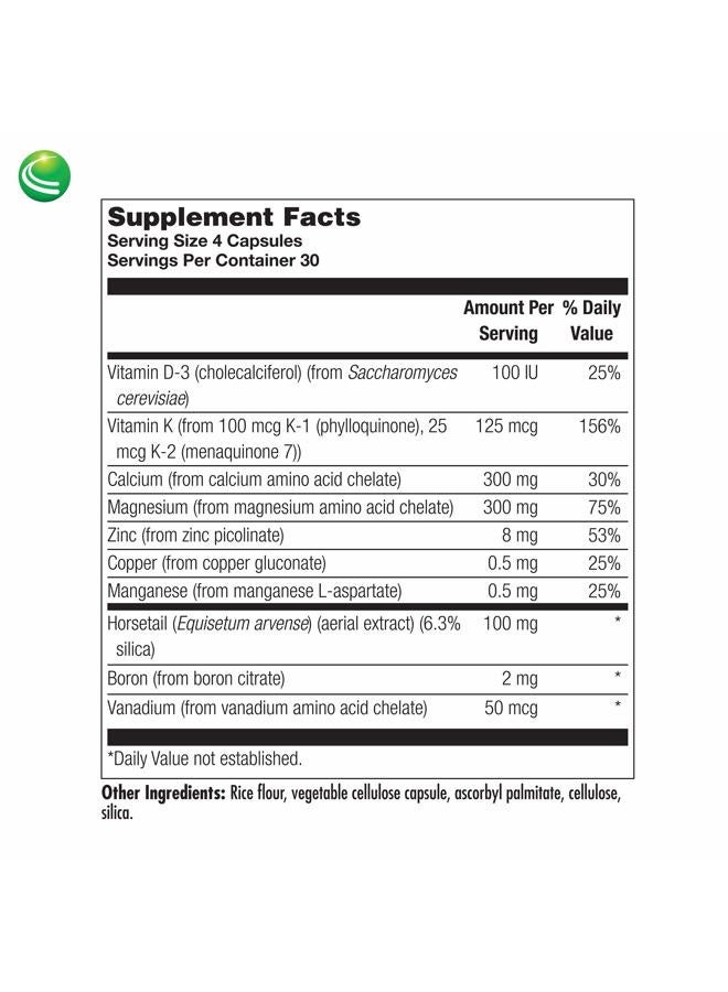 Nutra BioGenesis أوستيوجينيس - مكملات صحة العظام للنساء والرجال، فيتامين D3 K2 والكالسيوم لكثافة العظام والشفاء، معادن الزنك والمغنيسيوم والبورون لقوة العظام - 120 كبسولة نباتية - Image 5