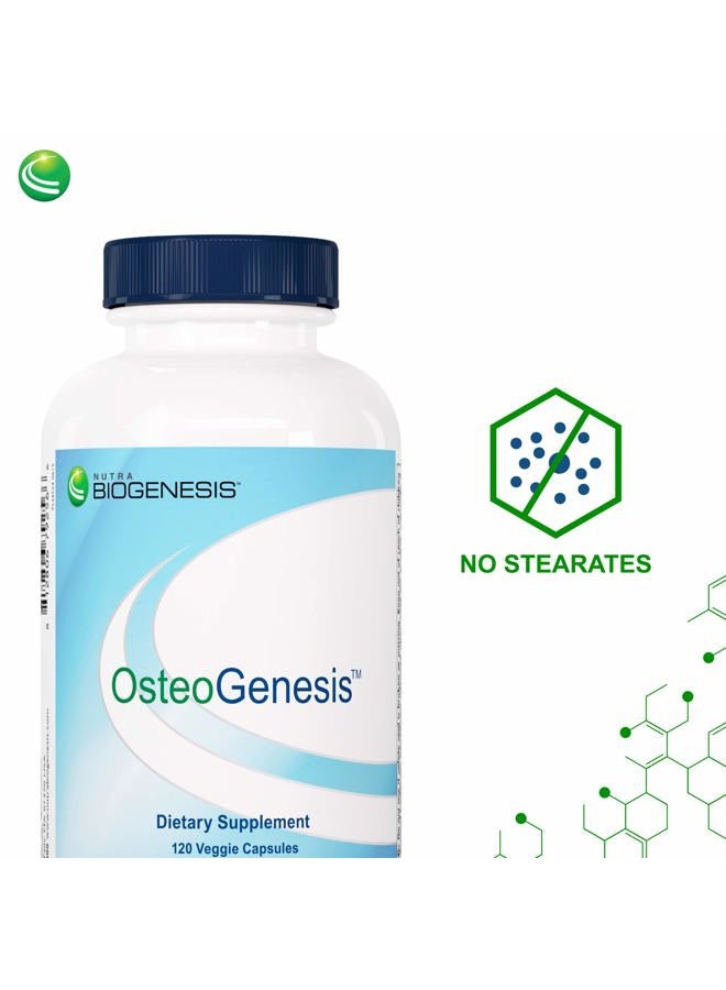 Nutra BioGenesis أوستيوجينيس - مكملات صحة العظام للنساء والرجال، فيتامين D3 K2 والكالسيوم لكثافة العظام والشفاء، معادن الزنك والمغنيسيوم والبورون لقوة العظام - 120 كبسولة نباتية - Image 4