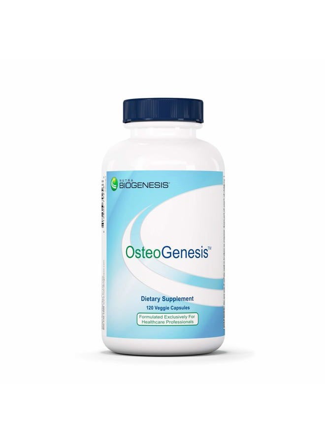 Nutra BioGenesis أوستيوجينيس - مكملات صحة العظام للنساء والرجال، فيتامين D3 K2 والكالسيوم لكثافة العظام والشفاء، معادن الزنك والمغنيسيوم والبورون لقوة العظام - 120 كبسولة نباتية - Image 1