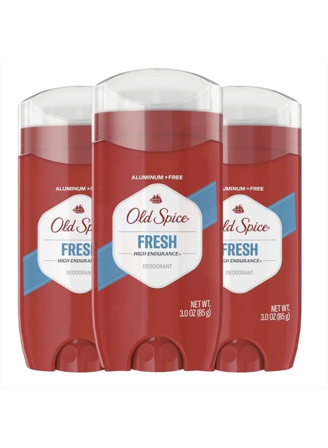 Old Spice High Endurance Long Lasting Deodorant Fresh 3 Ounce (Pack of 3) - Image 1