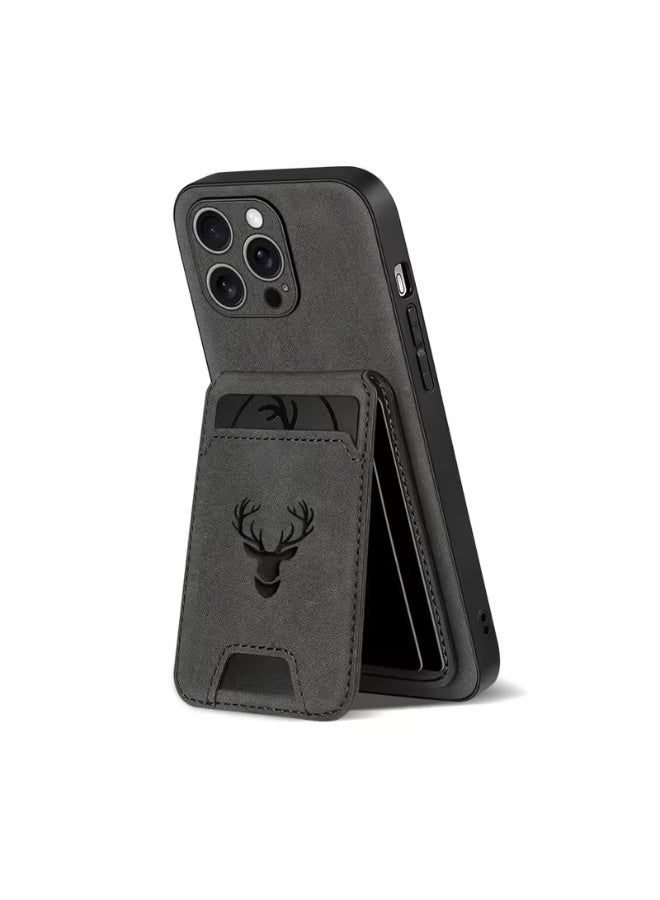 Temu A premium faux leather iPhone case with a unique and elegant design, featuring a foldable card and cash pocket to secure the phone. It offers full coverage to protect the phone from bumps and scratches and is compatible with the iPhone 16 Pro. - Image 1