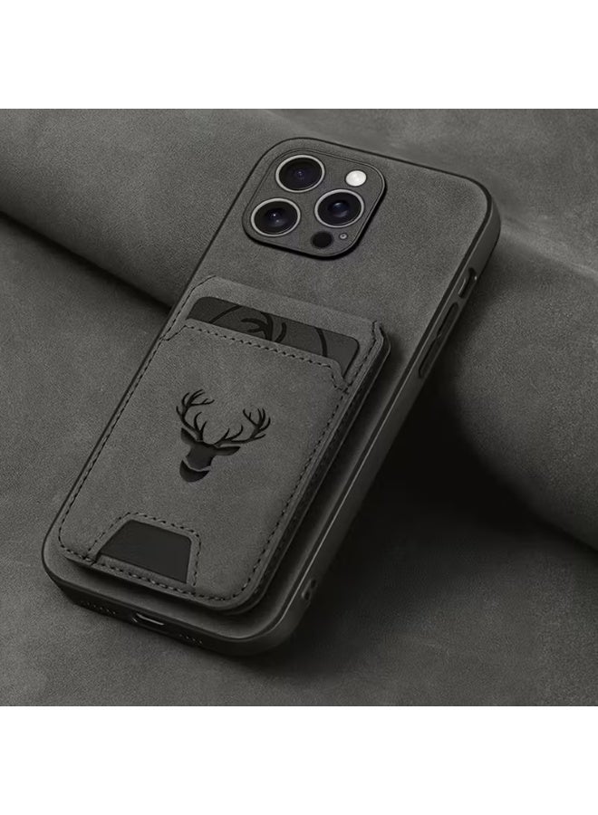 Temu A premium faux leather iPhone case with a unique and elegant design, featuring a foldable card and cash pocket to secure the phone. It offers full coverage to protect the phone from bumps and scratches and is compatible with the iPhone 16 Pro. - Image 2