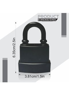 GION GION Padlock with Keys for Daily Security Lock for Outside Heavy Duty Weatherproof Padlock for Office Garden Gym Fence Shed Garage 1Pcs 45mm with 3 Keys  - Image 2