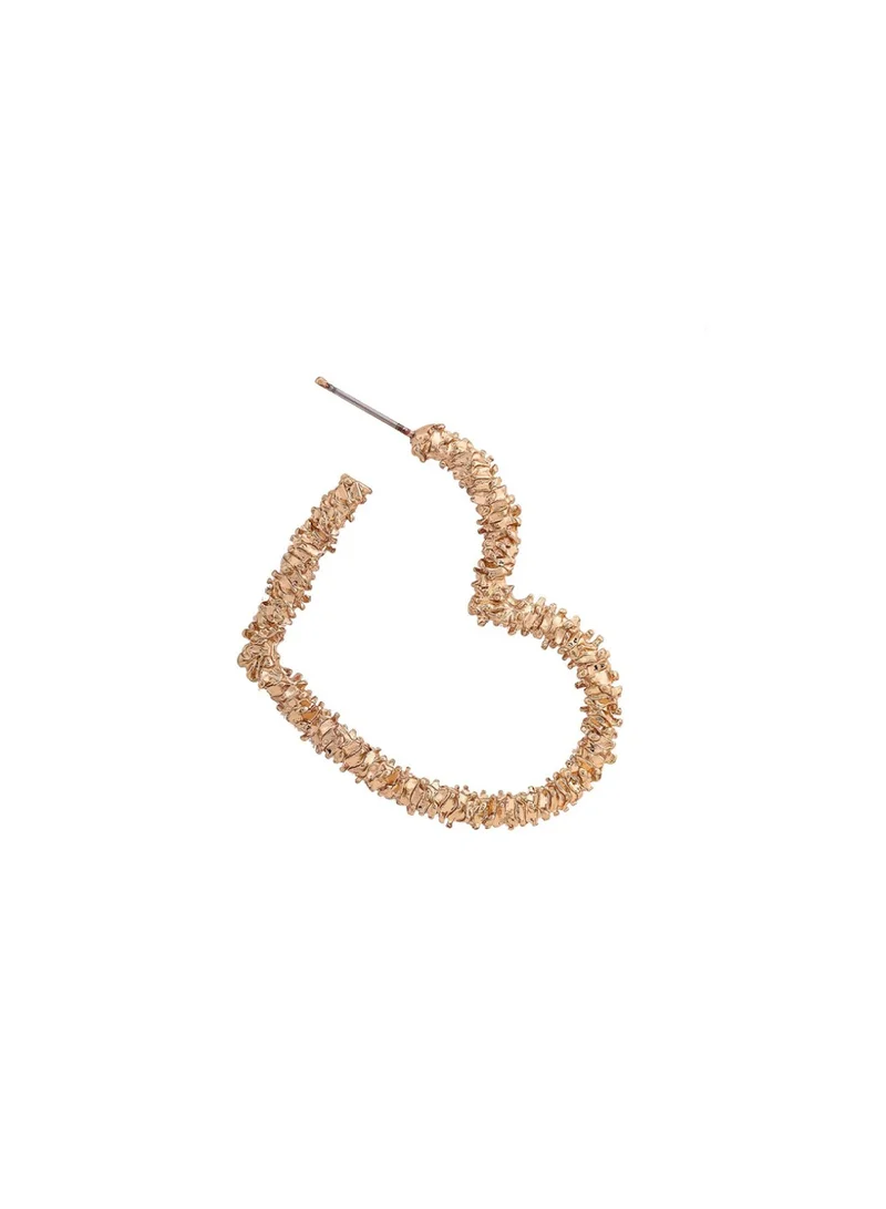 Priyaasi Plated Heart Shape Hoop Earrings
