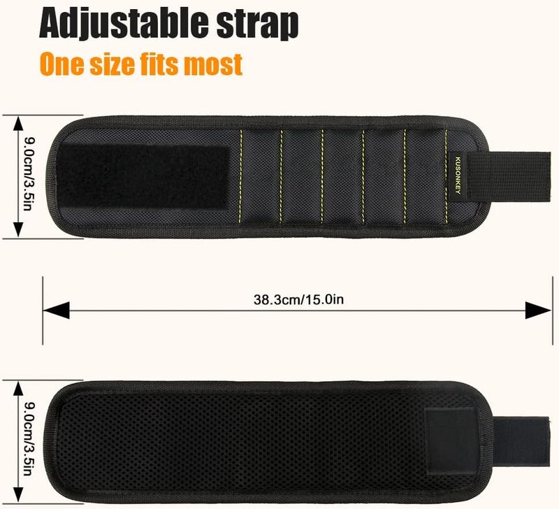 KUSONKEY Valentines Day Gifts for Him, Magnetic Wristband Tool Gift for Men Who have Everything,Wrist Magnetic Screw Holder with Strong Magnets for Holding Screws Tool for Dad,Electrician - Image 4