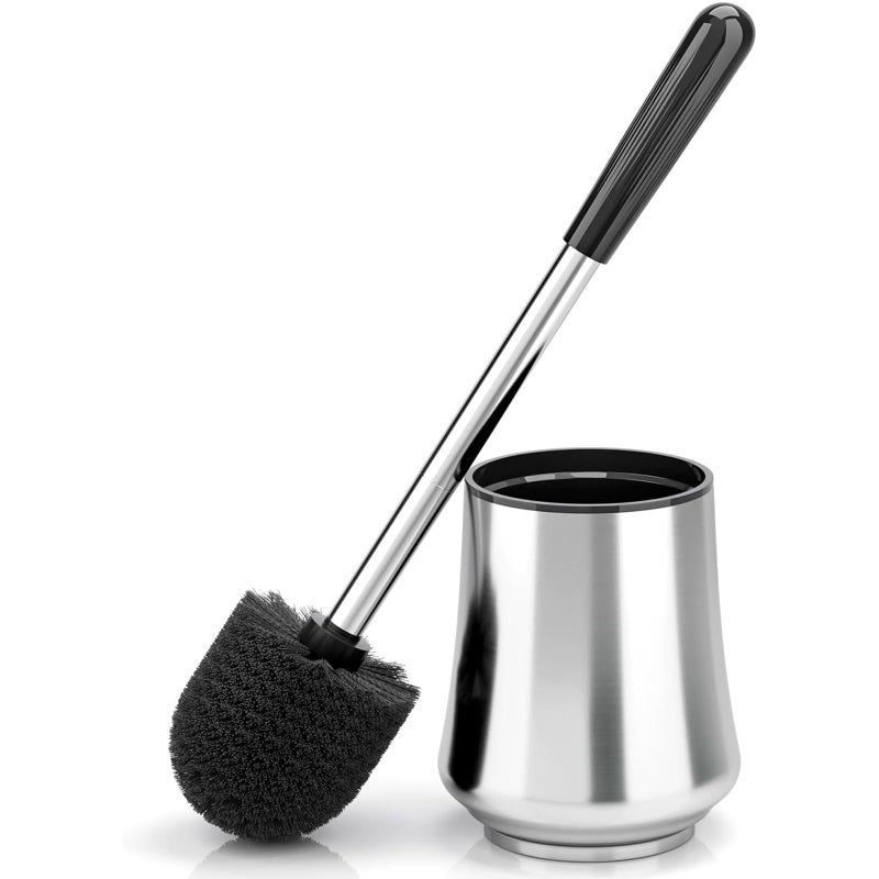 Wsedor Toilet Brush Toilet Brush and Holder Sliver Toilet Bowl Brush with Durable Bristles Modern Holder Toilet Scrubber Toilet Brush Set for Bathroom Cleaning - Image 2