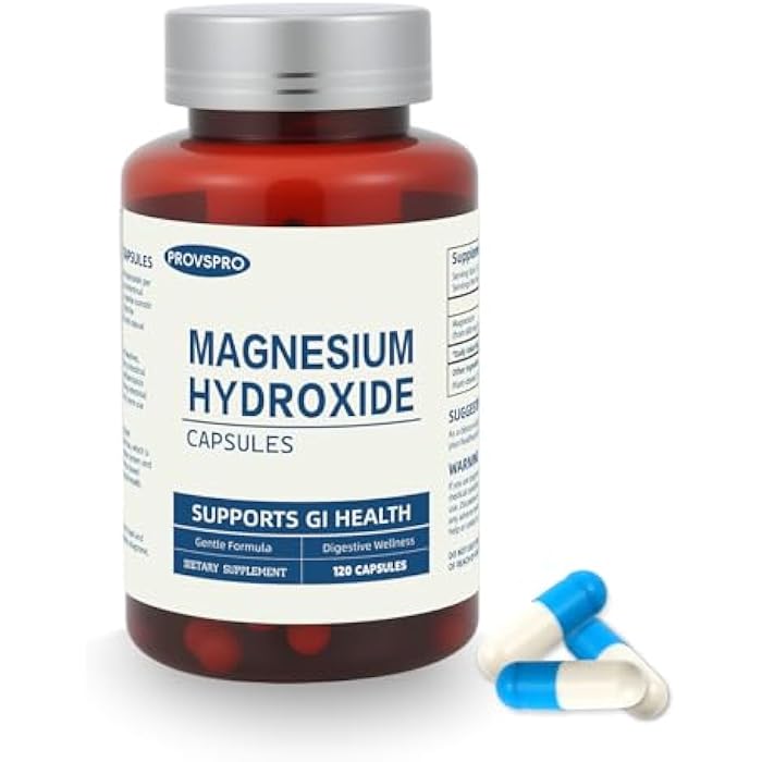 provspro Magnesium Hydroxide Capsules Contains 270 mg of Magnesium, Relieve Constipation and Indigestion, Support Intestinal Motility, Gut Health for Women and Men (120 Capsules) - Image 1