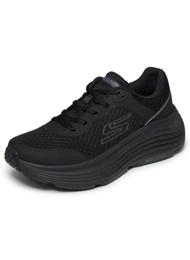 Men's Engineered Mesh Slip Resistant Max Cushioning Endeavour Lace Up Food Service Shoe, Black, 9