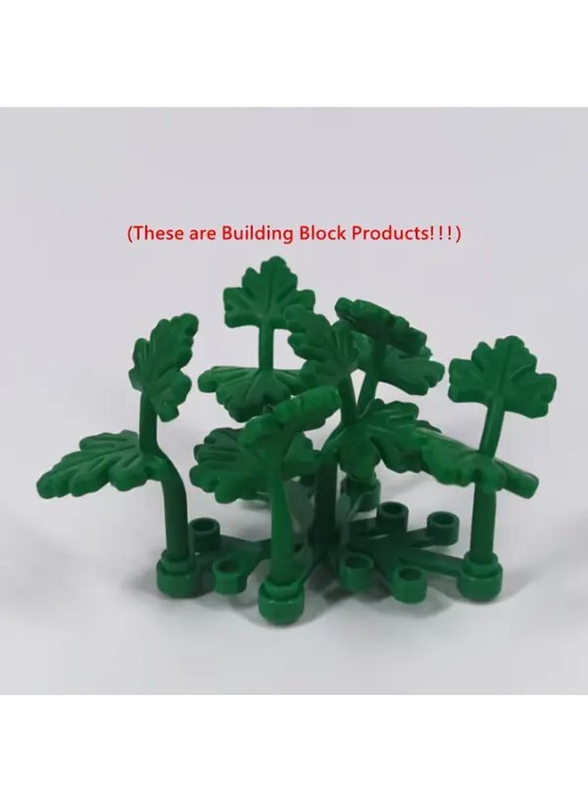 Pink Bough Mini Building Block Set Forest Green Leaves Toy Gift - Image 1