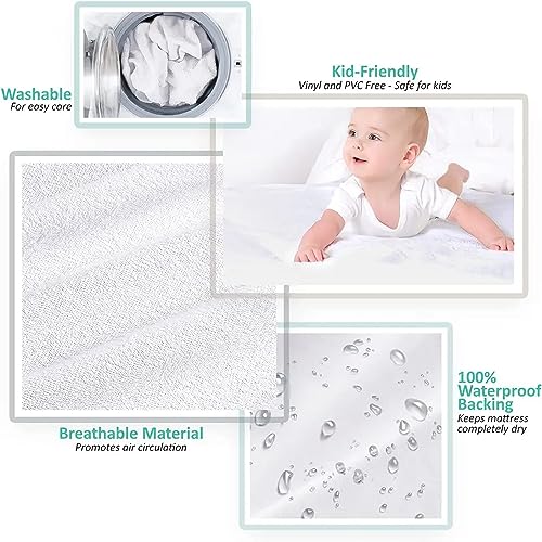 AVI Cotton Feel Terry Soft Waterproof Bed Mattress Protector Single Size 72x36 inch | Washable Breathable Elastic Fitted Mattresses Cover for Single Size Bed (6x3 feet, Maroon, Fit On 2-10 Inch) - Image 5