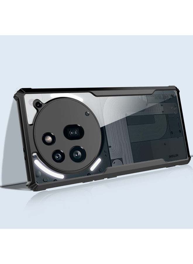 Case Cover for Nothing Phone (3A) Pro 5G, Ultra Thin Lightweight, Soft TPU Bumper, Acrylic Clear Back Cover Nothing Phone (3A) Pro 5G, Black - Image 2