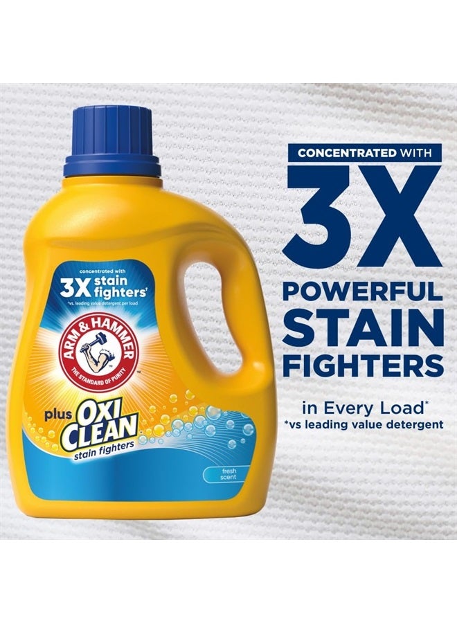 Arm & Hammer Plus OxiClean Fresh Scent, 77 Loads Liquid Laundry Detergent, 100.5 Fl oz - Image 3