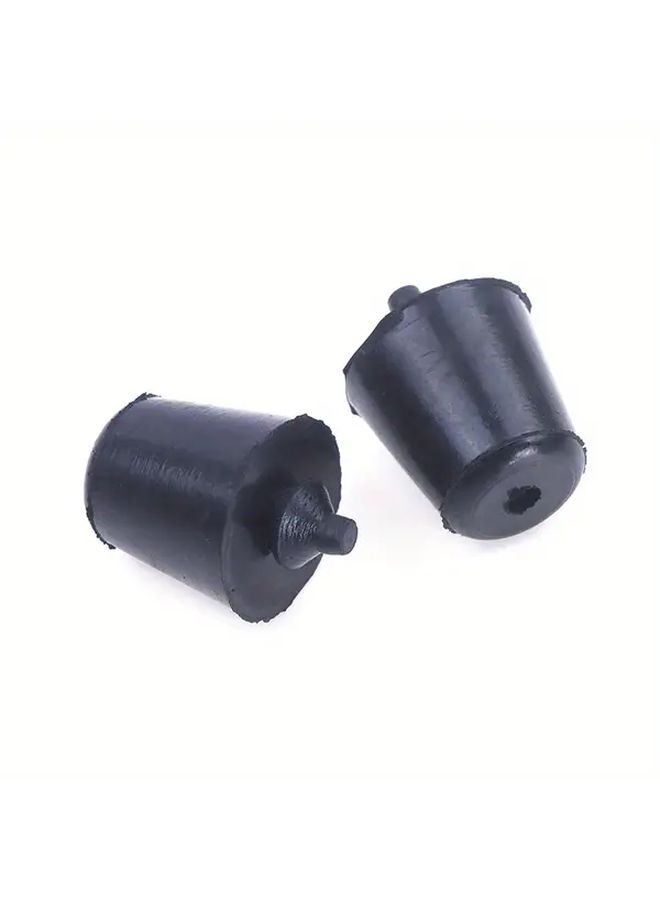 2pcs Black Rubber Door Buffer Damper Blocks Shockproof Noise Reduction - Image 1