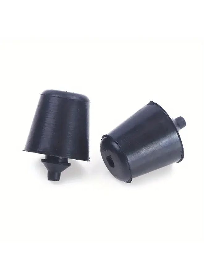 2pcs Black Rubber Door Buffer Damper Blocks Shockproof Noise Reduction - Image 3