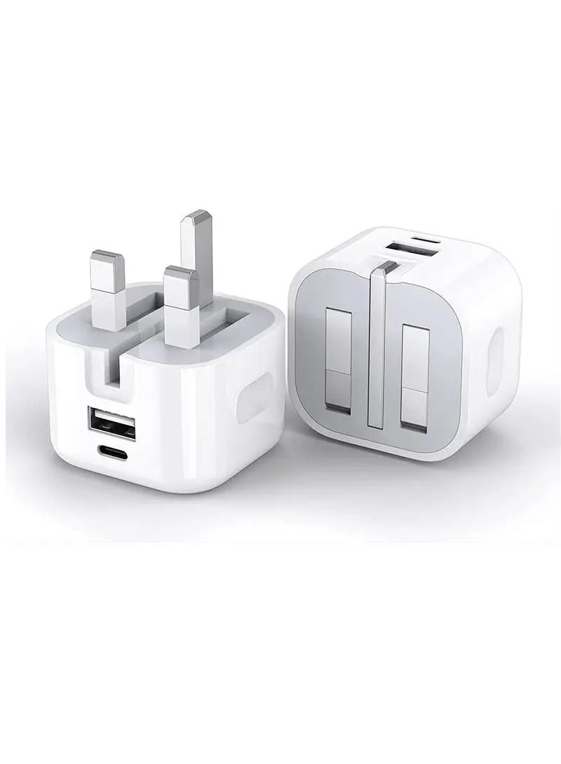 Dual Ports USB Type C Fast PD Power Charger Adapter 20W - Image 3