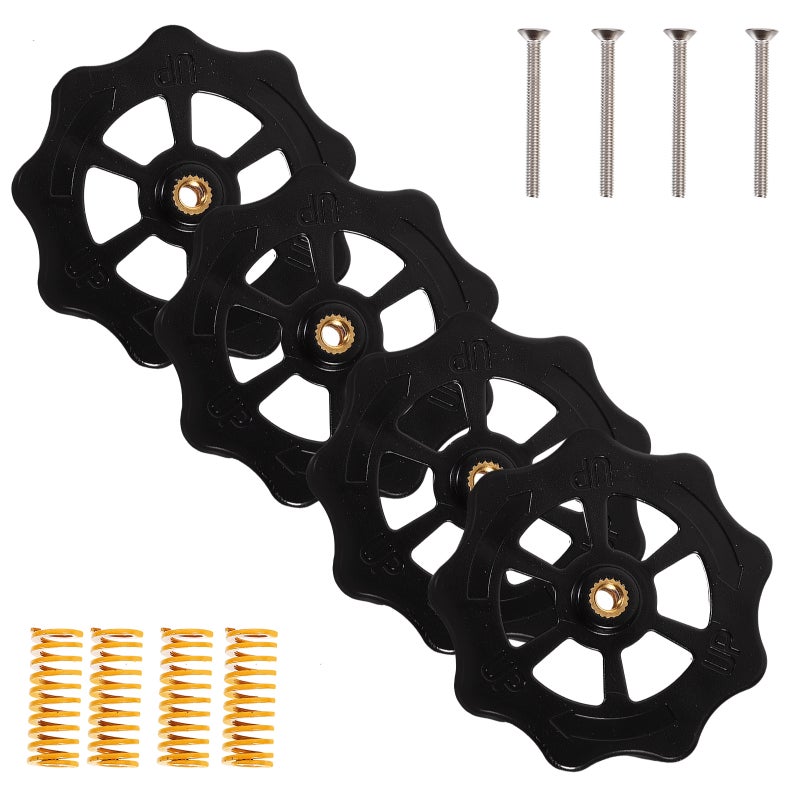 Leveling Spring Screw Nut Set 3D Printer Accessory Parts for Heated Bed (4Pcs Screw Nut + 4Pcs Screw + 4Pcs Spring) - Image 1