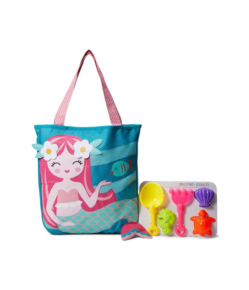 Stephen Joseph BEACH TOTES (w/sand toy play set) MERMAID - Image 5