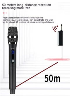 Generic Wireless Microphone Set Black  - Image 3